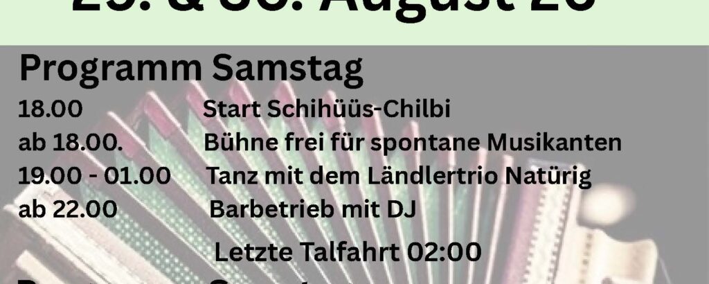 Skihüs Chilbi 2026