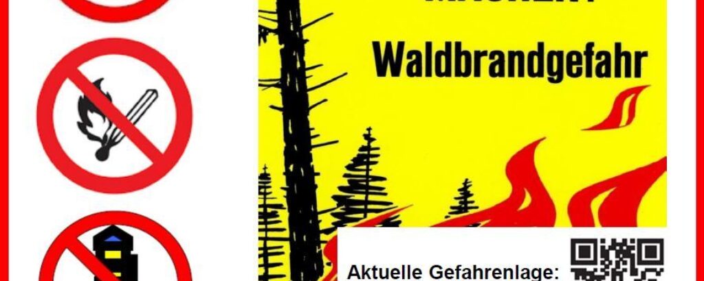 Feuerverbot im Wald infolge Waldbrandgefahr