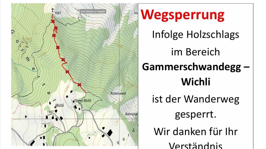 Wanderwegsperrung